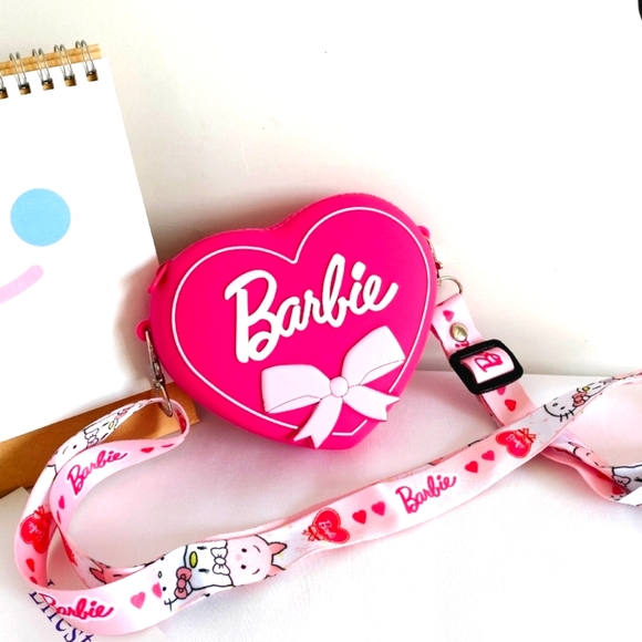 Barbie Handbags - LAST ONE~Barbie Small Crossbody Bag For Kids & Adults Small Bag Pink Barbie Logo